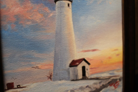 Fort Gratiot Light House "My Dream" Framed Original by Paintings by Susanna