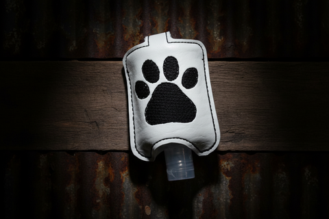 Paw Print Handmade Vinyl Hand Sanitizer Holder – Stitching Critters