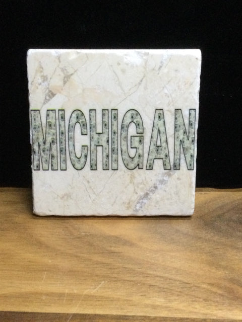 Petoskey Michigan Tile Coaster by Ravaged Barn