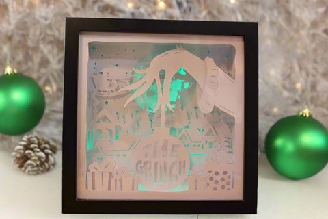 The Christmas-Themed 3D Shadow Box Art with LED Backlighting