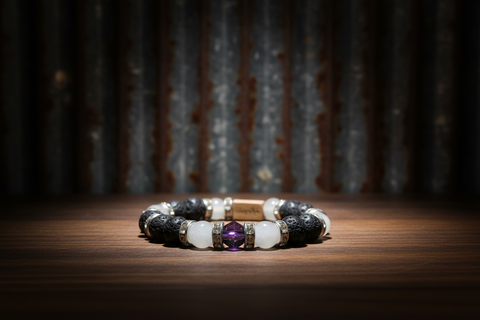 Gray Stone Essential Oil Diffuser Bracelet
