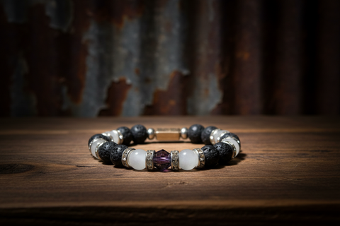 Gray Stone Essential Oil Diffuser Bracelet