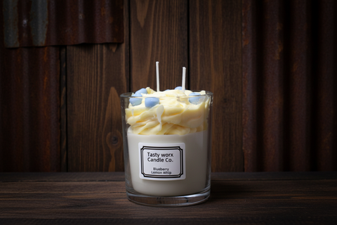 Tasty Worx Candle Co Blueberry Lemon Whip Dessert Candle
