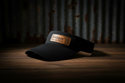 Michigan Born and Raised Black Visor