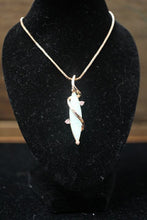 Load image into Gallery viewer, Gold Wrapped Opal Necklace on Gold Chain by Outrageously Millie
