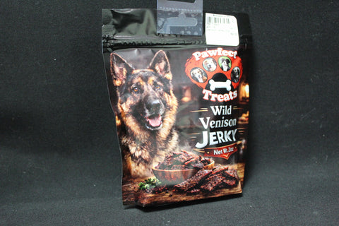 Wild Venison Jerky Dog Treats 2oz by Pawfect Treats