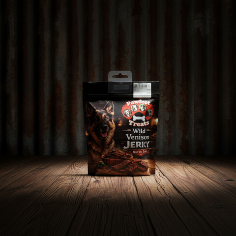 Wild Venison Jerky Dog Treats 2oz by Pawfect Treats
