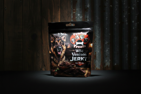 Wild Venison Jerky Dog Treats 2oz by Pawfect Treats