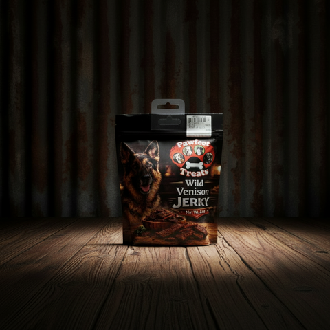 Wild Venison Jerky Dog Treats 2oz by Pawfect Treats