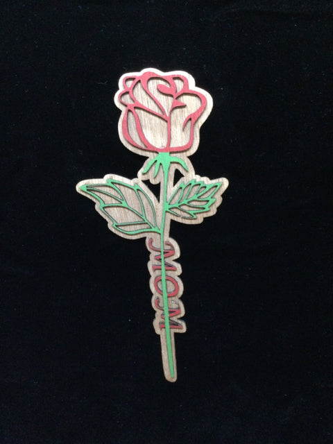 Red Rose for Nana Magnet 7.5" x 3.5" by JeMar Creations