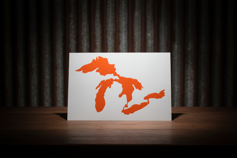6 Inch Great Lakes Orange Sticker