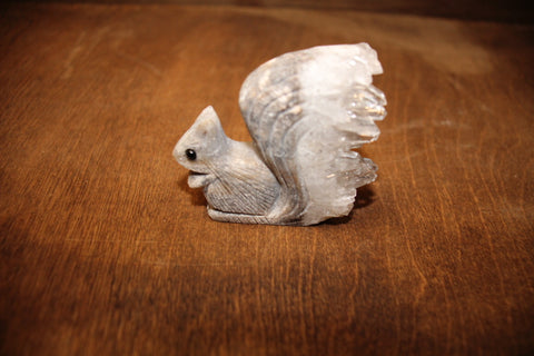 Hand Carved Squirrel by Pirate Booty and Crystal Treasures Art