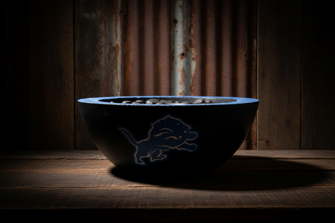 Concrete Flame Detroit Blue Roaring Bowl by Concrete Flame MI