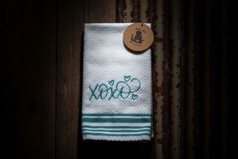 "XOXO" Embroidered Hand Towel
