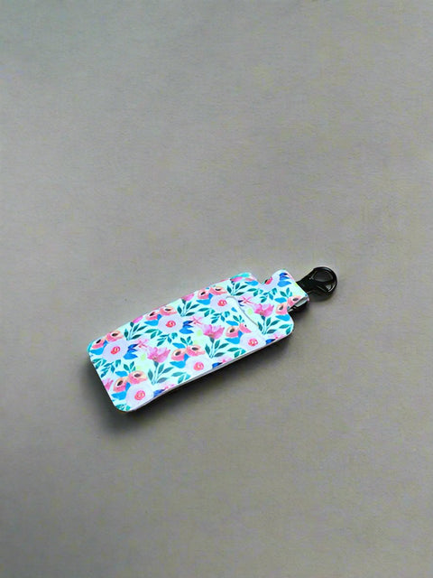 Floral Print Lip Balm Keychain by Almosta Bee Farm