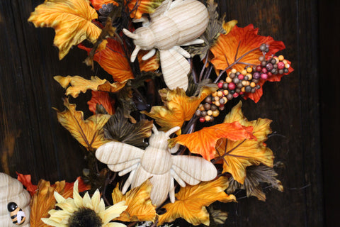 Red Brick Wreaths Bee Happy Fall Wreath