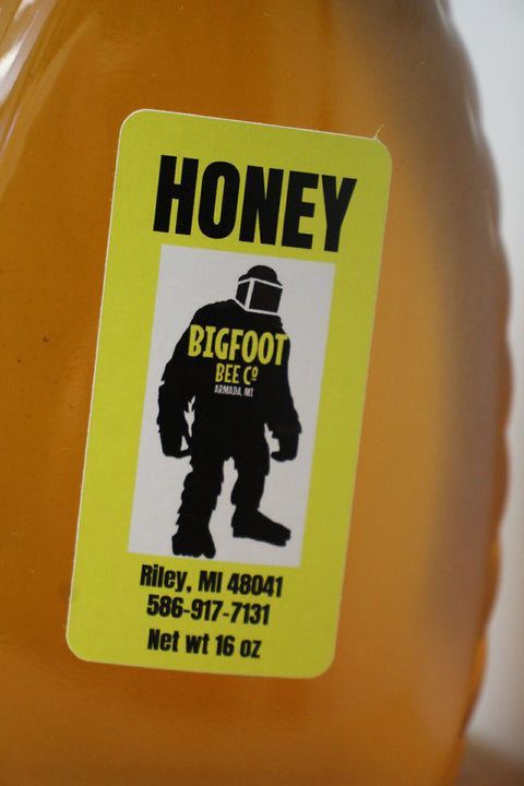 BIGFOOT BEE CO RAW MICHIGAN HONEY 16 OZ