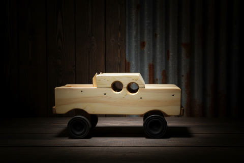 Handcrafted Wooden Pickup Truck Toy by R.A.S.