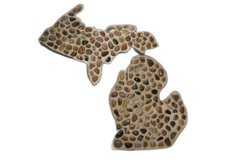 PD White & Sons Michigan Stone Mosaic Map