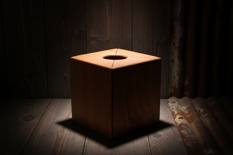 Orzel Woodworks Cherry Tissue Box Cover with Walnut Inlay