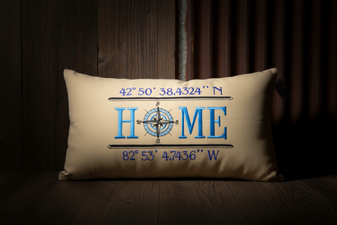 Armada Compass Lumbar Pillow by Suki B's Creations