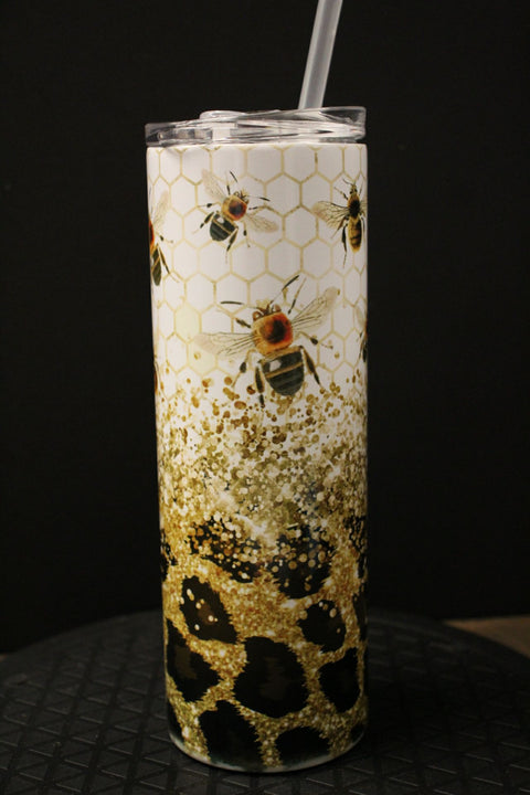 Honey Bee and HoneyComb Tumbler by Blue Petal Gifts