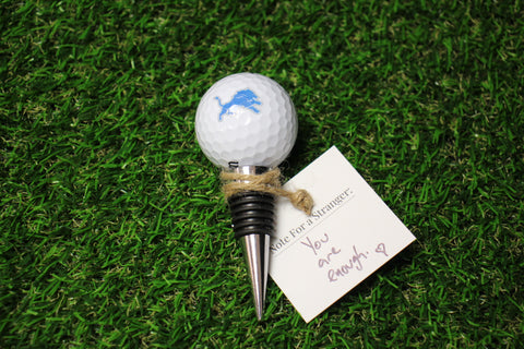 Millertime Tools Detroit Lions Golf Ball Bottle Stopper