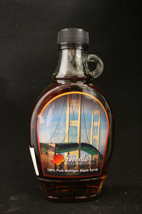 !00% Pure Maple Syrup - Mackinac Bridge Scene