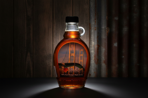 !00% Pure Maple Syrup - Mackinac Bridge Scene