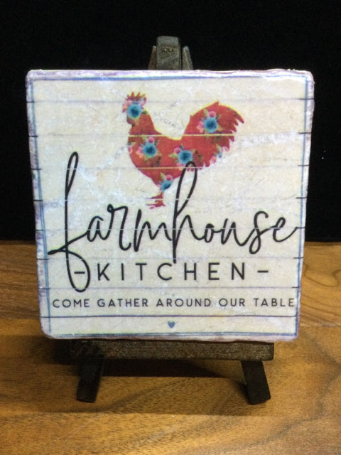 Farmhouse Kitchen Coaster With Easel by Ravaged Barn