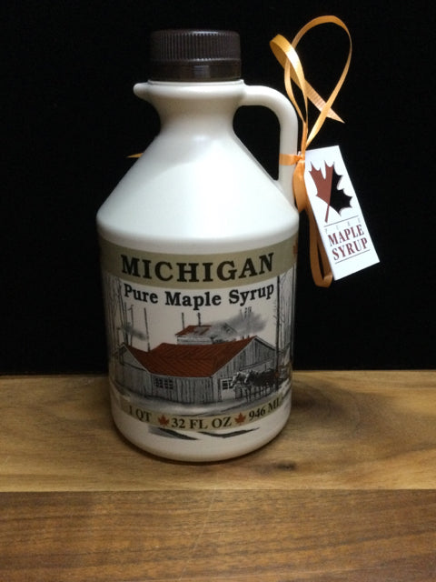 32 fl. Ounces US Grade A Pure Michigan Dark Robust Taste Maple Syrup