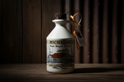 32 fl. Ounces US Grade A Pure Michigan Dark Robust Taste Maple Syrup
