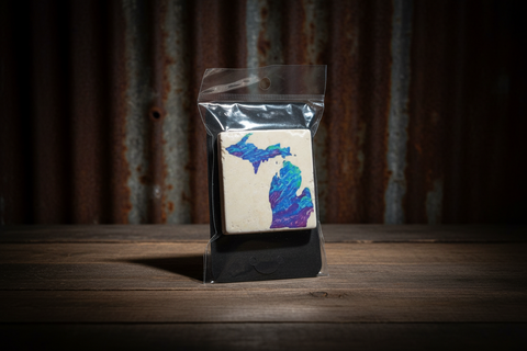 Bold Watercolor Michigan Magnet by Ravaged Barn