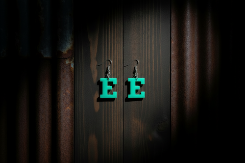 EMU Eagle Green E -Harding Made Earrings