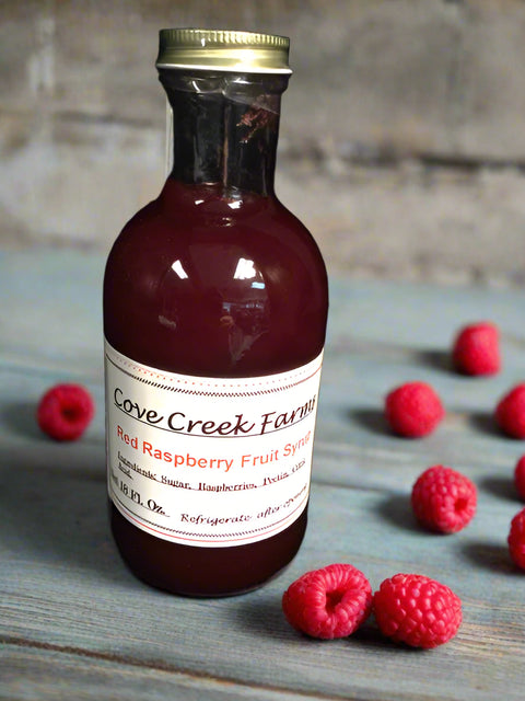 Red Raspberry Syrup by Cove Creek Farms