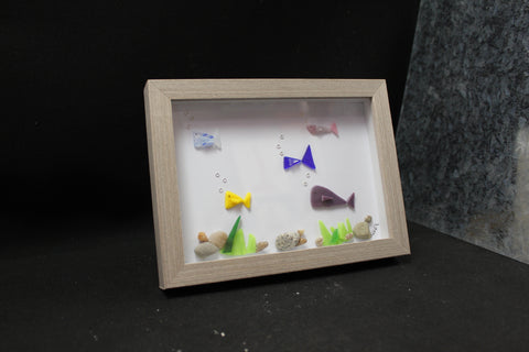 Ocean Breeze Sea Glass Fish Art by Art by Amy