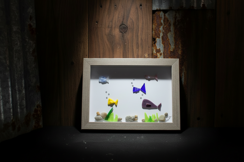 Ocean Breeze Tumbled Glass Fish Art by Art by Amy