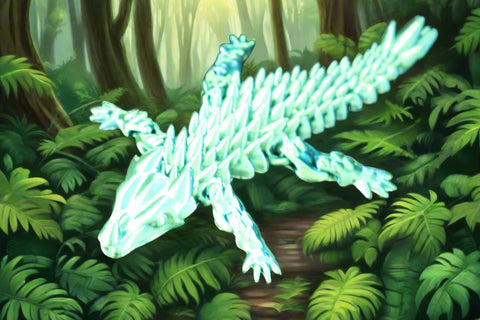 Blue/Green 3D Dragon