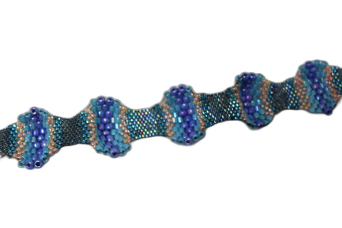 Ocean Mist Spiral Beaded Bracelet
