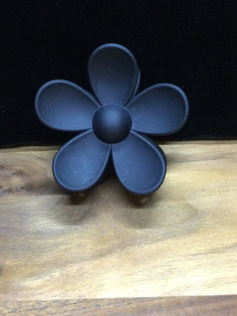 Large BLACK Flower Hair Clip by Almosta Bee Farm