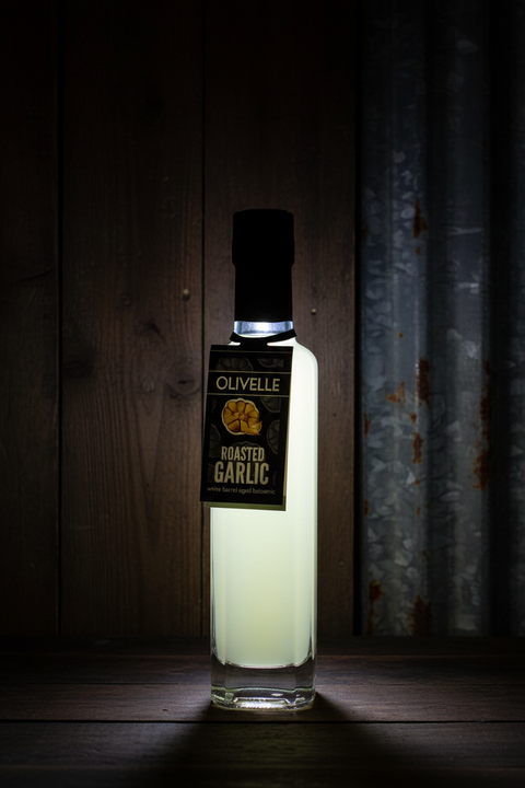 Roasted Garlic White Barrel Aged Balsamic by Olivelle