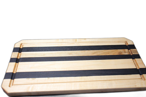 Mike Powers Chamfer Edge Cutting Board with Wenge Inlay 20x12