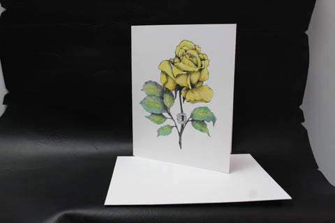 Studio in the Pines Beautiful Yellow Rose Greeting Card