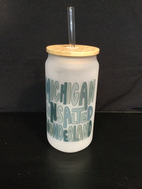 Michigan Unsalted Wonderland Glass Tumbler by Allison Temple