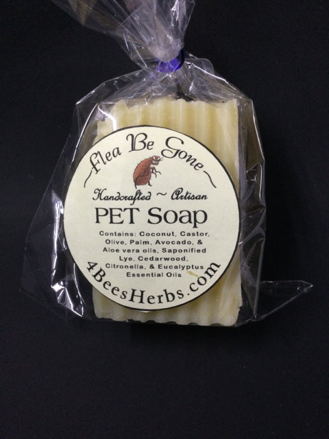 Flea Be Gone Pet Soap by 4 Bees Herb Farm