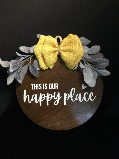 Happy Place Wall Sign by Mara Lyn Designs