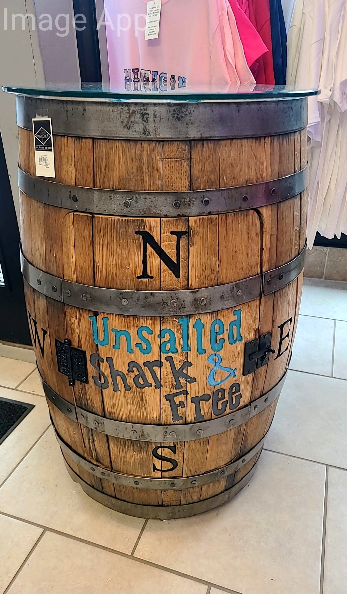 Unsalted & Shark Free Great Lakes Whiskey Barrel Bar