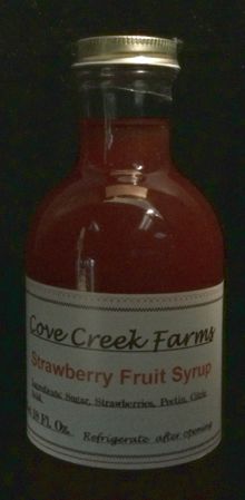 Strawberry Fruit Syrup by Cove Creek Farms