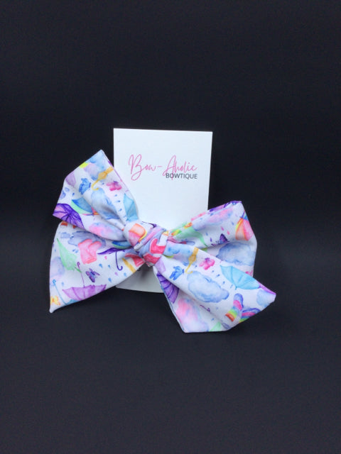 Rainy Day Bow Barrette by Bow-Aholic Bowtique