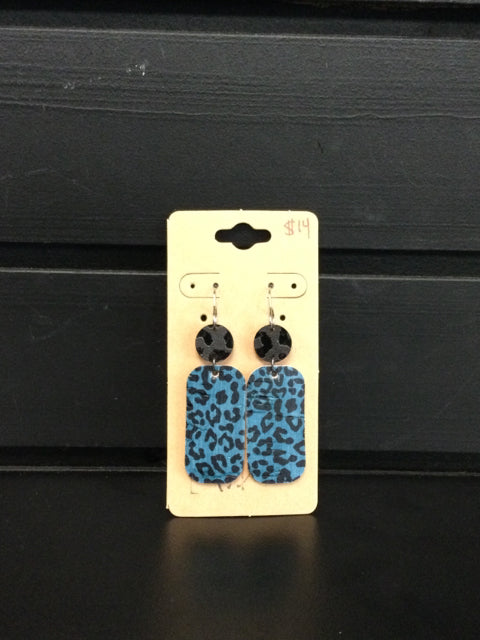 Blue Leopard Earring by Ai Dina